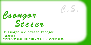 csongor steier business card